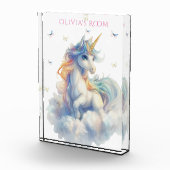 Regenbogen-Einhorn-Schmetterlinge Fotoblock (Rechts)
