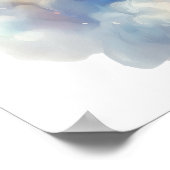 Regenbogen-Einhorn-Schmetterlinge Poster (Ecke)