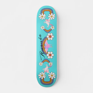 Regenbogen-Einhorn Skateboard