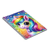 Regenbogen Einhorn süß lustig Notizbuch Notizblock (Rechte Seite)