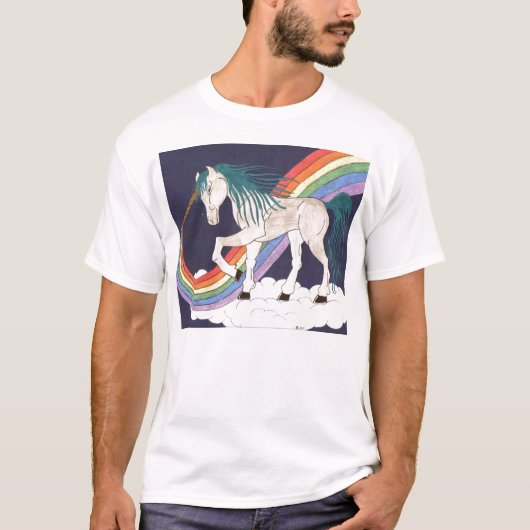 Regenbogen-Einhorn T-Shirt (Vorderseite)