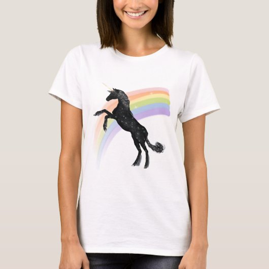 Regenbogen-Einhorn T-Shirt (Vorderseite)