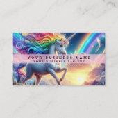 Regenbogen Einhorn Visitenkarte (Vorderseite)