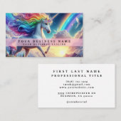 Regenbogen Einhorn Visitenkarte (Vorne/Hinten)