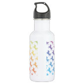Regenbogen-Einhörner Edelstahlflasche (Rückseite)