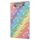 Regenbogen-Einhornherz-Sternchen-Vereinbarung Klemmbrett (Links)