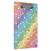 Regenbogen-Einhornherz-Sternchen-Vereinbarung Klemmbrett (Rechts)