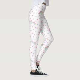 Regenbögen, einhornige Leggings | Rosa Leggings