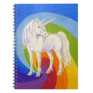 Regenbogen-Einhornnotizbuch Notizblock