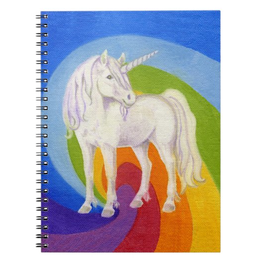 Regenbogen-Einhornnotizbuch Notizblock (Vorderseite)
