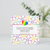 Regenbogen Einladung (Stehend Vorderseite)