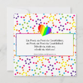 Regenbogen Einladung (Vorderseite)