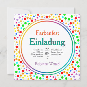 Regenbogen Einladung