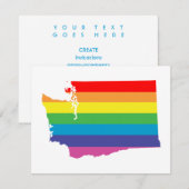 Regenbogen Einladung (Vorne/Hinten)