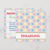 Regenbogen Einladung (Vorne/Hinten)