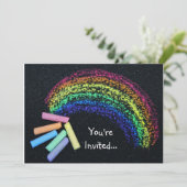 Regenbogen-Einladung Einladung (Stehend Vorderseite)