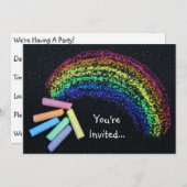 Regenbogen-Einladung Einladung (Vorne/Hinten)