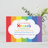 Regenbogen-Einladung/Regenbogen laden/bunt ein Einladung (Stehend Vorderseite)