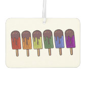 Regenbogen-Eis-am-Stiel-Parade Autolufterfrischer (Rückseite)