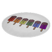 Regenbogen-Eis-am-Stiel-Parade Schneidebrett (Ecke)