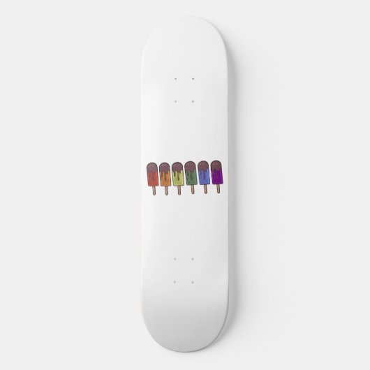 Regenbogen-Eis-am-Stiel-Parade Skateboard (Vorderseite)