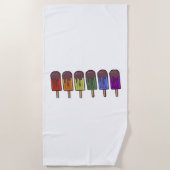 Regenbogen-Eis-am-Stiel-Parade Strandtuch (Vorderseite)