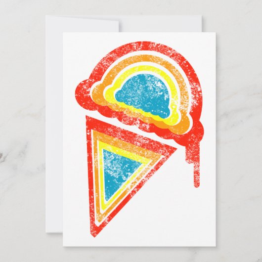 Regenbogen-Eis-Dripz Einladung (Vorderseite)