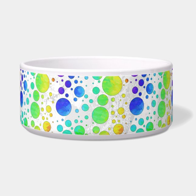 Regenbogen-Eis-Polka-Punkt-Muster Napf (Rechts)