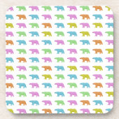 Regenbogen-Eisbär-Muster Getränkeuntersetzer (Vorderseite)
