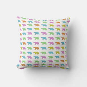 Regenbogen-Eisbär-Muster  Kissen