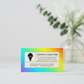 Regenbogen-Eiscreme Visitenkarte (Stehend Vorderseite)