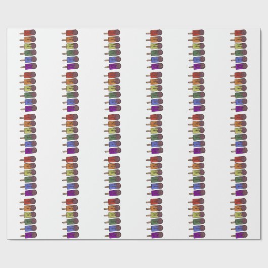 Regenbogen-Eisparade Geschenkpapier (Flach)