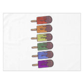 Regenbogen-Eisparade Tischdecke (Vorderseite (Horizontal))