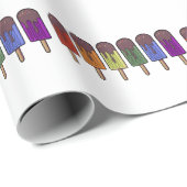 Regenbogen-Eispop-Parade Geschenkpapier (Rolleneckpunkt)
