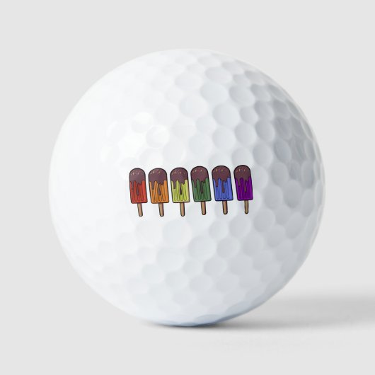 Regenbogen-Eispop-Parade Golfball (Vorderseite)