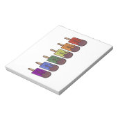 Regenbogen-Eispop-Parade Notizblock (Rotiert)