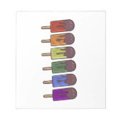 Regenbogen-Eispop-Parade Notizblock (Vorderseite)