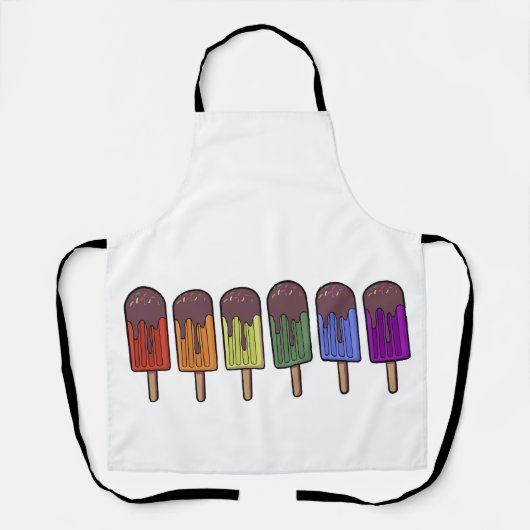 Regenbogen-Eispop-Parade Schürze (Vorderseite)