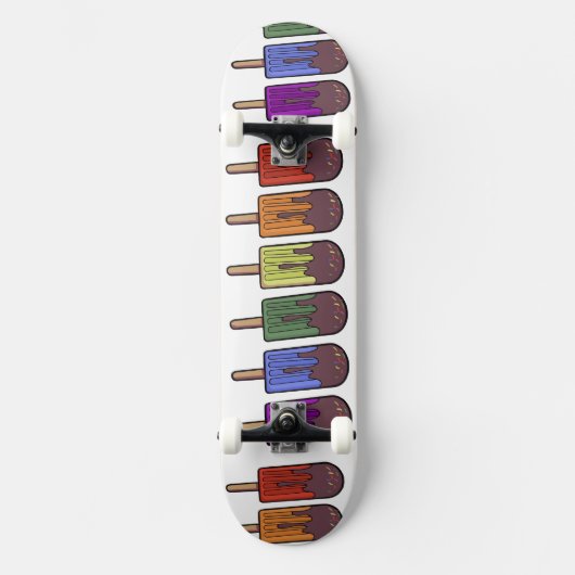 Regenbogen-Eispop-Parade Skateboard (Vorderseite)