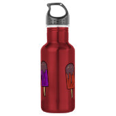 Regenbogen-Eispop-Umzug Edelstahlflasche (Rückseite)