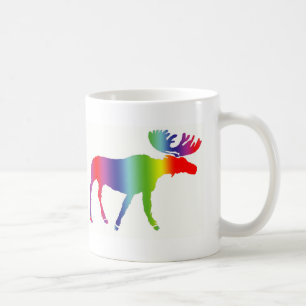 Regenbogen-Elche Kaffeetasse