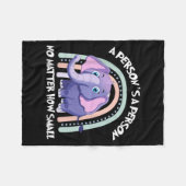 Regenbogen-Elefant Eine Person ist eine Person, eg Fleecedecke (Vorderseite (Horizontal))