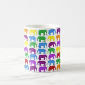 Regenbogen-Elefant-nobler Designer Kaffeetasse (Mittel)