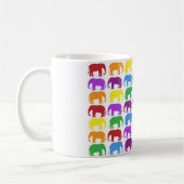 Regenbogen-Elefant-nobler Designer Kaffeetasse (Links)