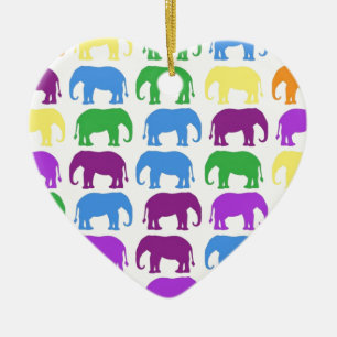 Regenbogen-Elefant-nobler Designer Keramikornament