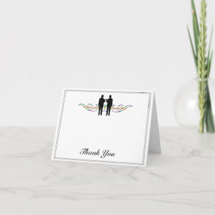 Regenbogen Eleganz Herren Hochzeit Danke