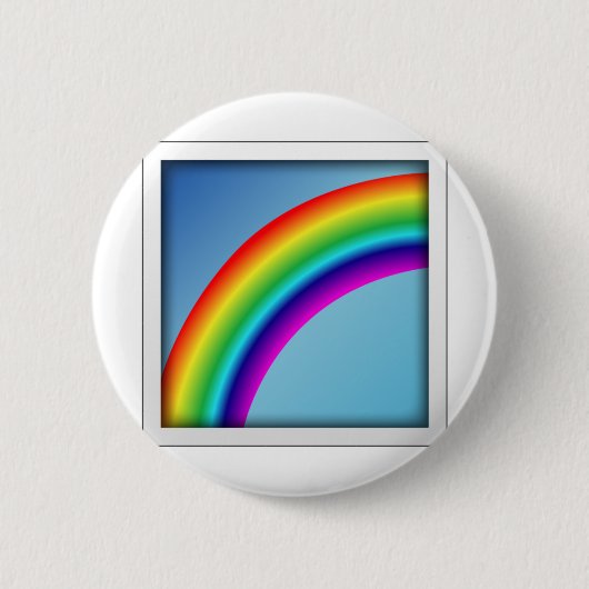 Regenbogen - Emoji Button (Vorderseite)