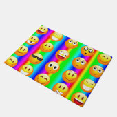 Regenbogen-Emoji-Türmatte Fußmatte (Schrägansicht)