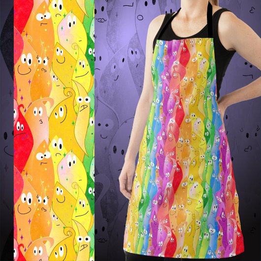 Regenbogen Emotionsblocker Niedliche Monster Schürze