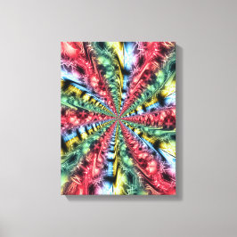 Regenbogen-Energie-Sternenexplosion-Fraktal-Kunst Leinwanddruck
